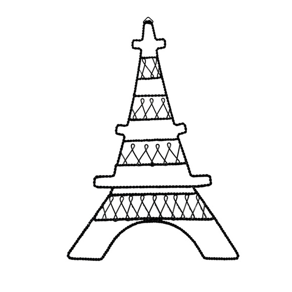 Black Paris Eiffel Tower Jewelry, Picture‎ or Card Holder - Picture 1 of 2